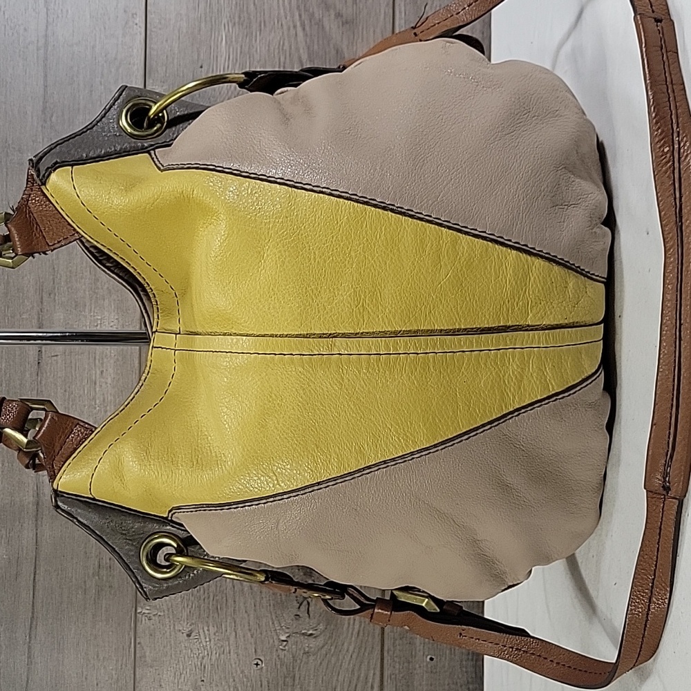 OrYANY Yellow and Tan Leather Bag - Picture 6 of 16